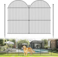 10Pcs No Dig Garden Fence, 32in/24ft Rustproof Metal Dog Fence Outdoor by Tivray