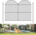 10Pcs No Dig Garden Fence, 40in/24ft Rustproof Metal Dog Fence Outdoor by Tivray