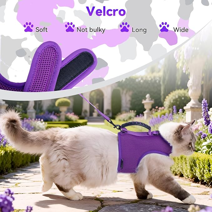 Kitty Harness and Leash for Walking Escape Proof Breathable Mesh Fabric - Image 5