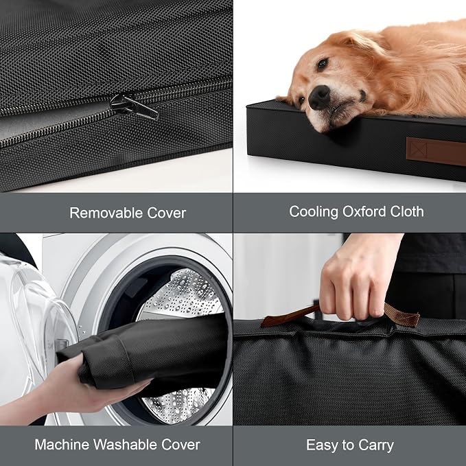 Outdoor Dog Bed for Medium Dogs, Waterproof Dog Crate Mat Orthopedic Egg Crate - Image 6