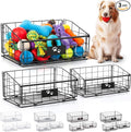 Mimorou 3 Pack Metal Dog Toy Baskets Multi-sized Foldable Dog Toy Bins Box by Mimorou