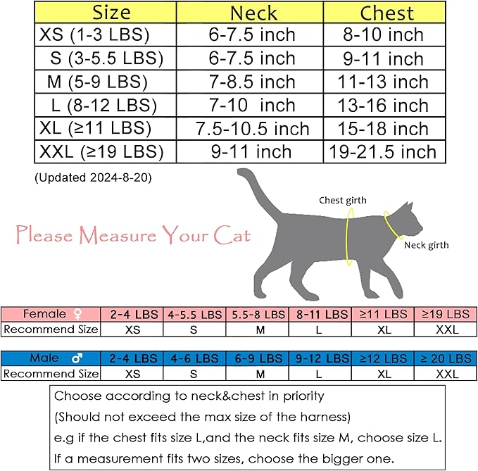 Cat Harness and Leash Set for Walking Escape Proof, Adjustable Cat Vest Harness - Image 2