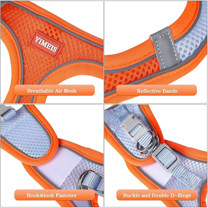 YIMEIS Dog Harness and Leash Set, No Pull Soft Mesh Pet Harness, Reflective - Image 3