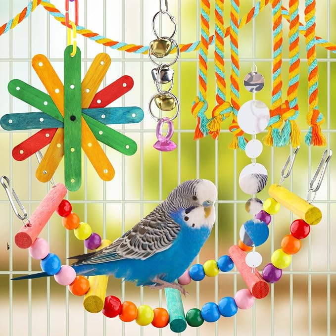 8 pcs Bird Toys for Parakeets - Image 5