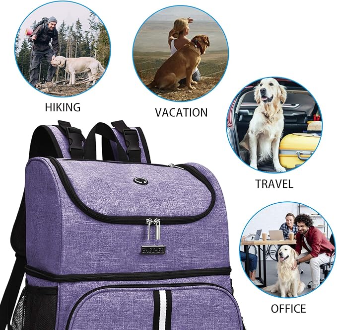 BAGLHER Pet Travel Bag, Double-Layer Pet Supplies Backpack, Pet Travel Backpack - Image 8