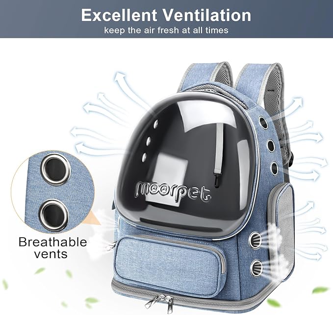 Cat Backpack Carrier, Breathable Cat Bubble Backpack Large Space Cat Carrier - Image 2