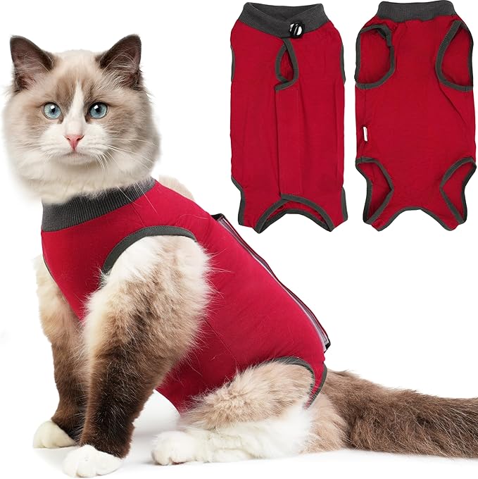 Cat Recovery Suit After Surgery, Breathable Cat Surgery Recovery Suit by Hpetppy