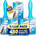 PetLovers Extra Sticky Lint Roller Mega Value Set 450 Sheets by PetLovers