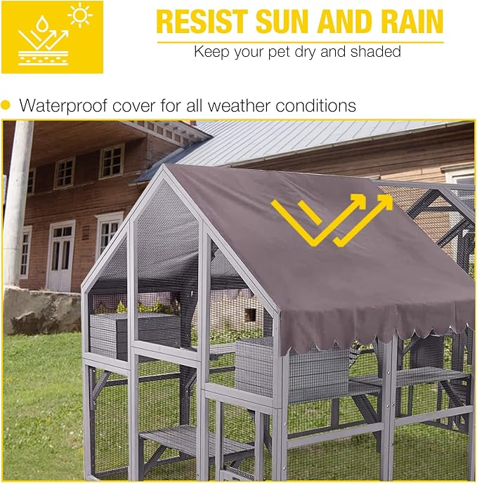 Aivituvin Cat House Outdoor Catio Kitty Enclosure - Image 6