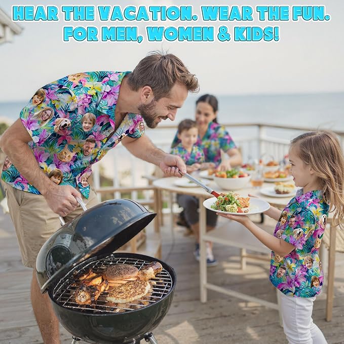Custom Hawaiian Shirt with Face Photo Picture - Image 2