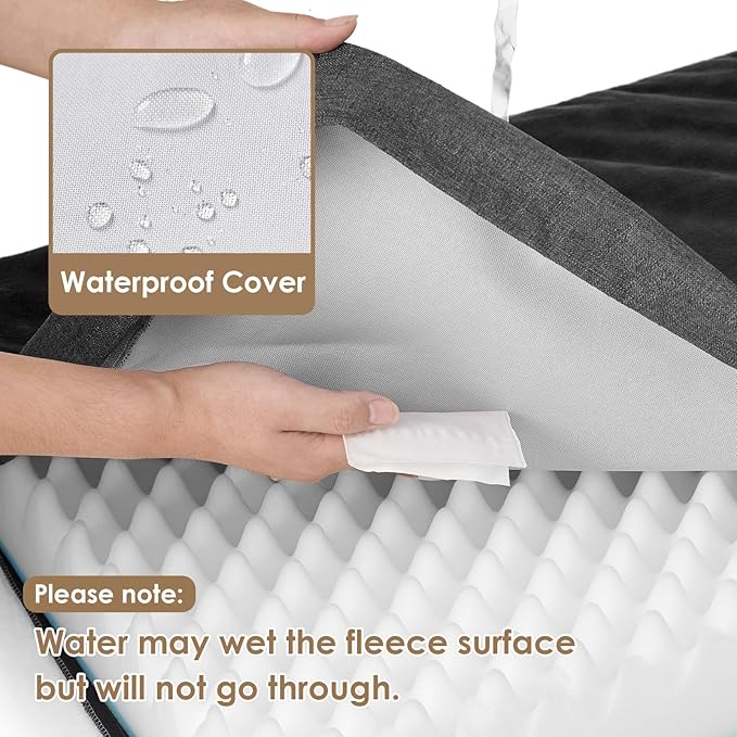 EHEYCIGA Waterproof Dog Bed Orthopedic 35"x23", Memory Foam Pet Bed - Image 2