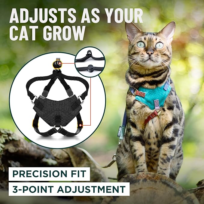 Houdini™ Escape Proof Cat Harness and Leash Set by OutdoorBengal – Red - Image 6