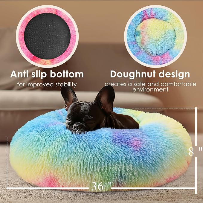 Extra Large Dog Beds, 36 Inch Human Dog Anxiety Relief Comfort Bed, - Image 3