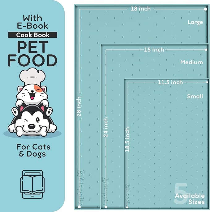 Dog Food Mat - Raised Edges Dogs Mat - Image 2