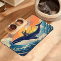 Dog Bowl Mat, Cat Shark Pet Feeding Mat by Unknown