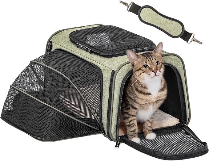 Petsfit Expandable Rabbit Carrier Small Cat Carrier Airline Approved by Petsfit