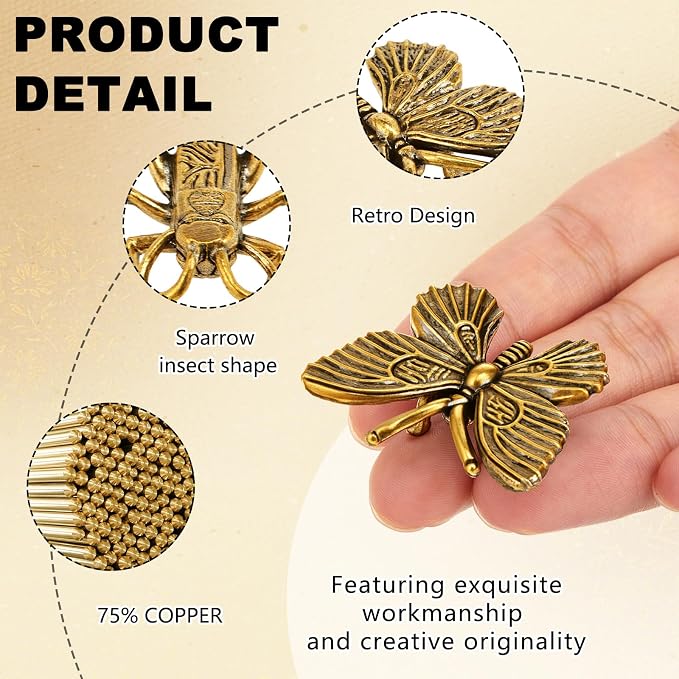 Moxweyeni 4 Pcs Mini Bird Bath Copper Ornaments Bird Bath Purification Disk - Image 4