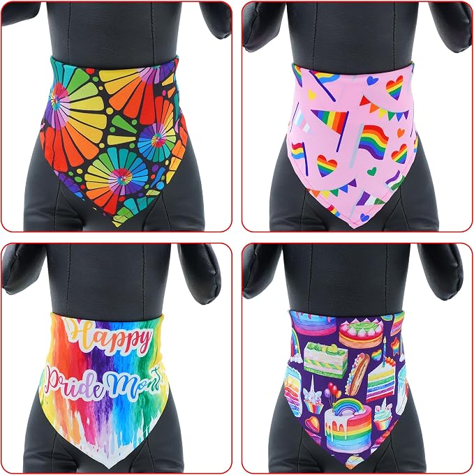 30 Pack Pride Dog Bandanas Bulk - Image 4