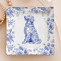 Custom Dog Cat Breed Jewelry Dish, Toile De Jouy Pet Ring Dish, Personalized by Unknown