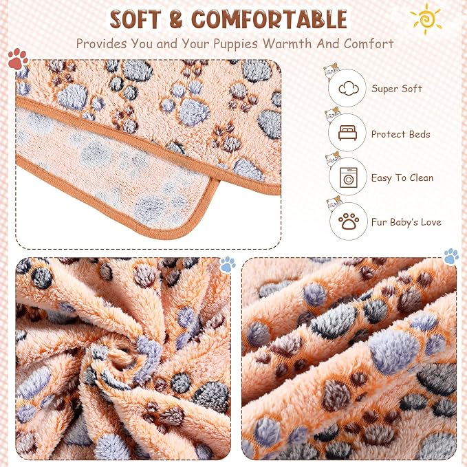 Tegeme 8 Pcs Fleece Dog Blankets - Image 4