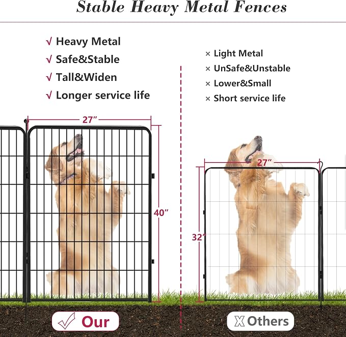 Dog Playpen 40 inch 30 Panels Indoor Outdoor Dog Pen - Image 7