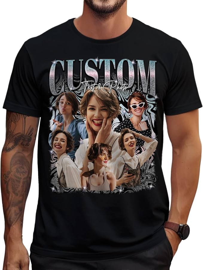 Custom Bootleg Rapper Graphic Tees Shirt – Retro 90s Vintage Style, - Image 7
