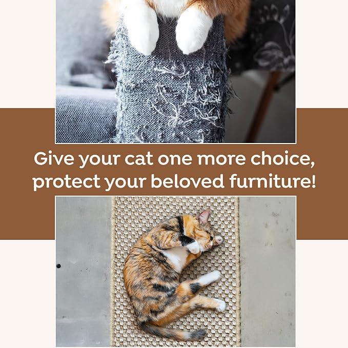 Premium Brazilian Cat Scratcher Mat – 24'' x 16'' Natural Fiber 100% Sisal - Image 7