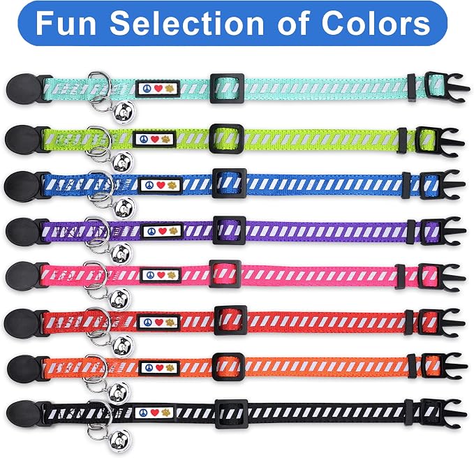 Pawtitas Personalized Black Reflective Cat Collar – Adjustable Custom Collar - Image 7