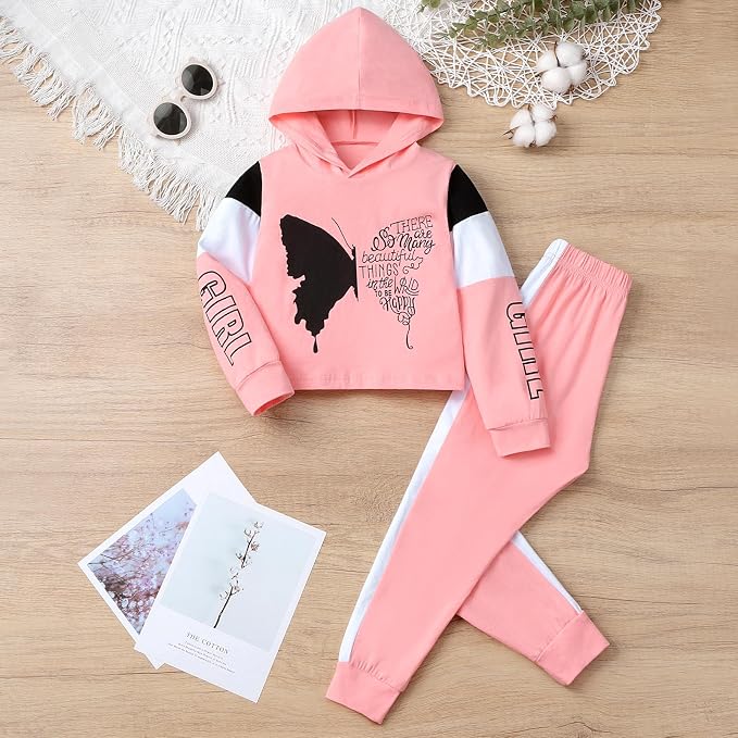 Toddler Baby Girls Clothes Long-sleeve Tie Dye Hoodie Sweatshirt Pants Hooded - Image 2