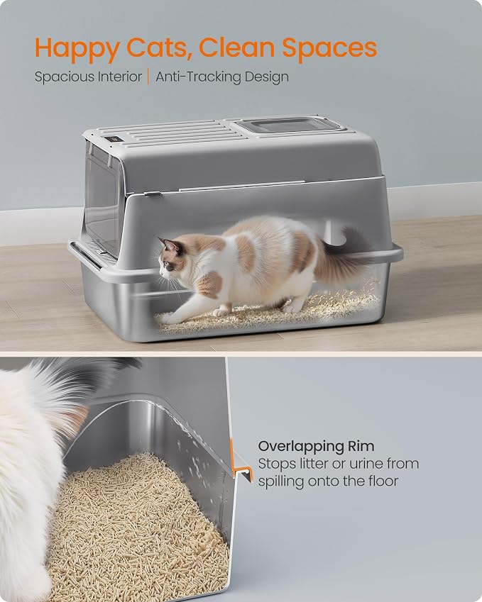 Feandrea Stainless Steel Cat Litter Box - Image 4