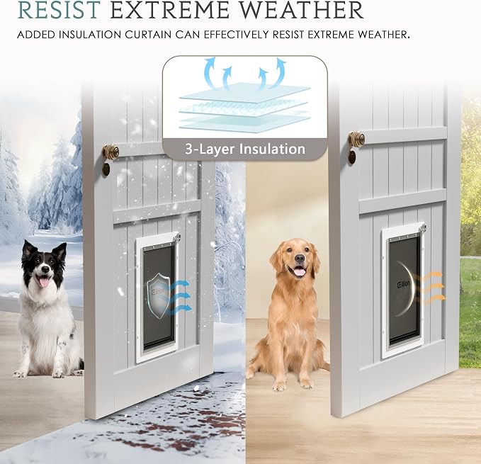 Extra Large Dog Door for Exterior Door, Doggy Door - Image 4