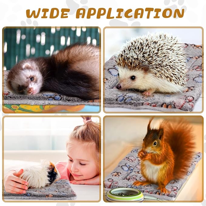 Tuanse 4 Pack Ultra Soft Dog Cat Bed Mat Small Animal Guinea Pig Bed - Image 2