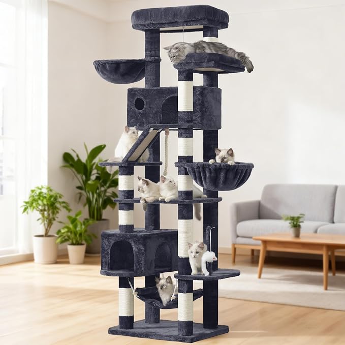 Cat Tree for Large Cats, 78.7" Tall Cat Tower for Indoor Cats Multiple Cats - Image 9