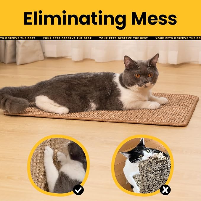 Cat Scratcher Mat, Sisal Cat Scratch Pad Rug, Wall Scratchers - Image 7