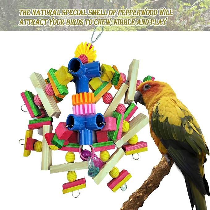 Parrot Toys for African Grey Parrots, Small Macaws, Amazon Parrots Small and - Image 2