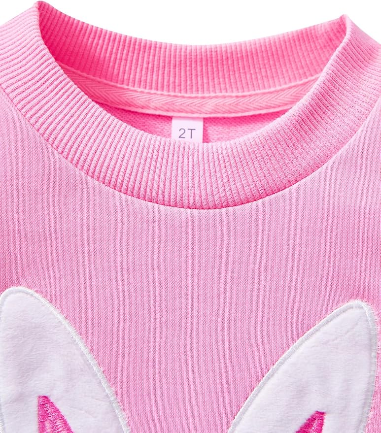 Toddler Baby Girls Cotton Sweater, Long Sleeve Crewneck Sweatshirt Pullover - Image 5