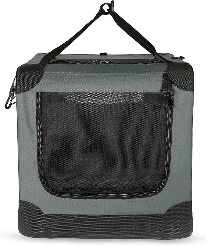 Amazon Basics 4-Door Portable Folding Soft Dog Crate, Collapsible Travel Kennel - Image 5