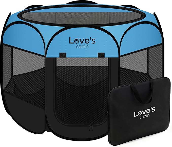 Love's cabin Pet Puppy Dog Playpen, Medium Dog Tent Crates Cage Indoor/Outdoor by Lovescabin