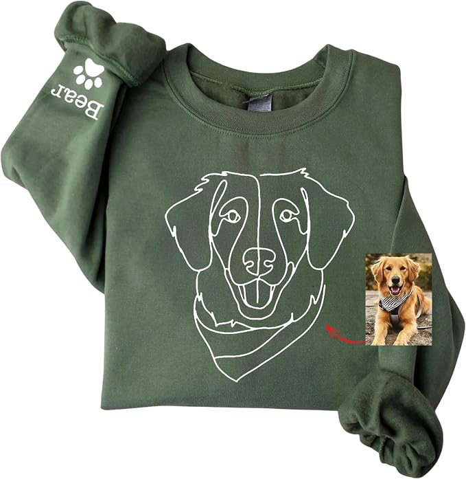 Custom Pet Sweatshirts with Photo and Name, Personalized Dog Sweatshirt - Image 3