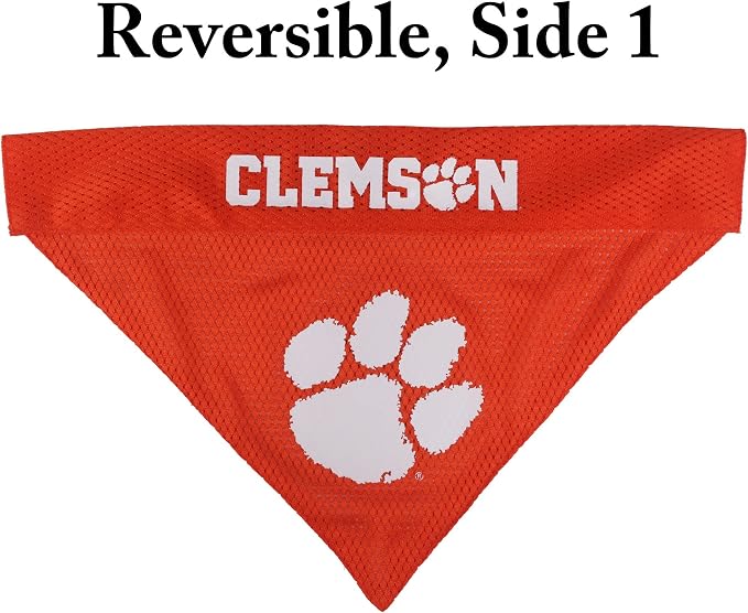 Pets First Collegiate Pet Accessories, Reversible Bandana, Clemson Tigers - Image 3