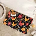 Chicken Rooster Hen Flower Meadow Dog Cat Food Mat, Absorbent Pet Feeding Mat by Unknown
