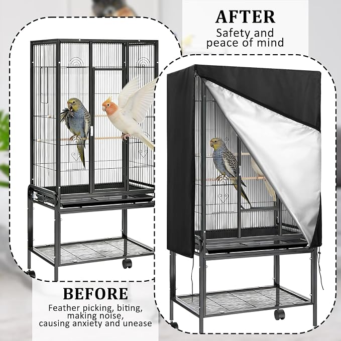 Bird Cage Cover 35"x25"x47" Heavy Duty Waterproof Bird cage Covers - Image 5