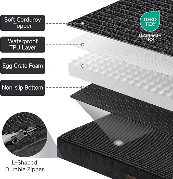 OhGeni Orthopedic Waterproof Top Surface & Machine Washable Dog Bed - Image 4