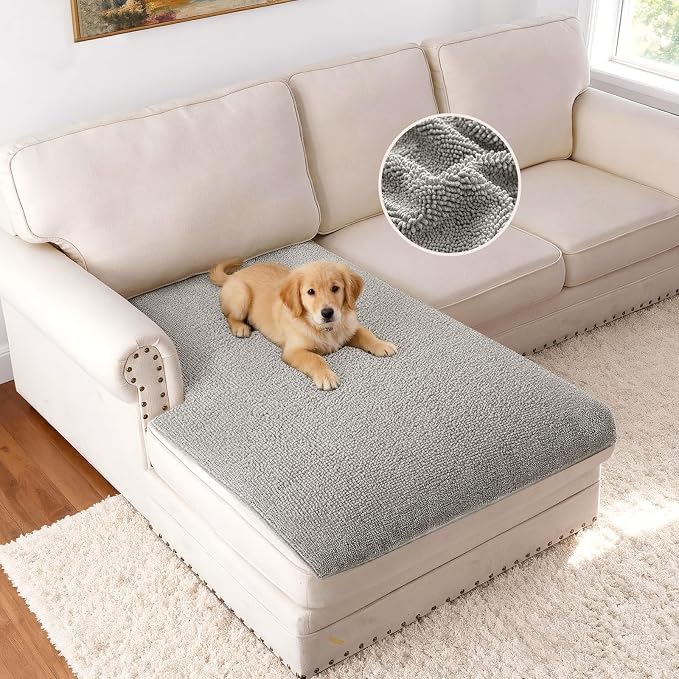 H.VERSAILTEX Non Slip Pet Couch Cover Chenille Dog Bed Protector Thick Soft by HVERSAILTEX
