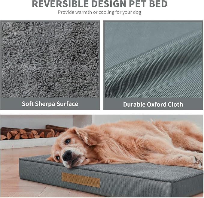 Plush Orthopedic Dog Bed for Medium Dogs & Puppies, Waterproof Dog Beds 29x18 - Image 5