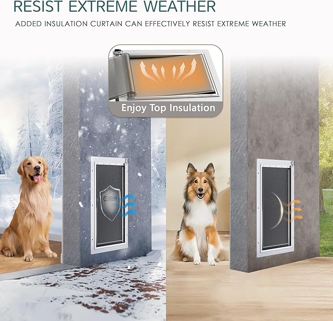 Pet Door for Wall Dog Door for Wall, 3-Flap Doggie Door - Image 4