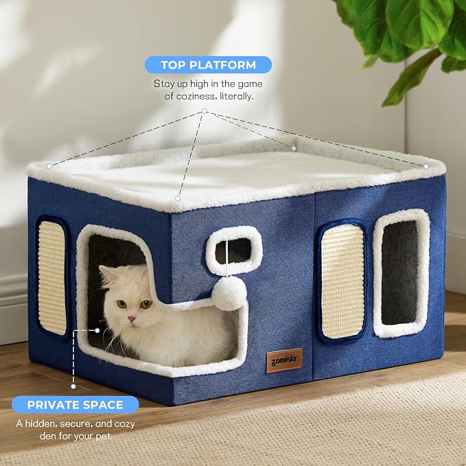 Extra-Wide Cat House for Indoor Cats - Image 3
