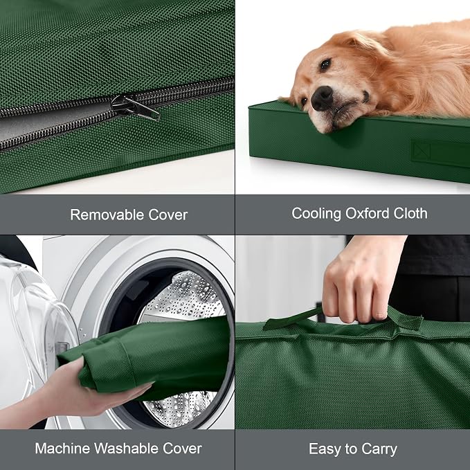 Outdoor Dog Bed for Small Dogs & Cats, Waterproof Dog Crate Mat Orthopedic Egg - Image 6