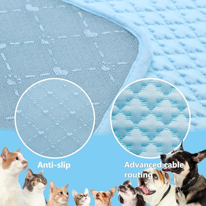 SOMOYA Dogs Cooling Mat Pet Cool Pads Blanket Sleeping Kennel Mat, Washable Ice - Image 3