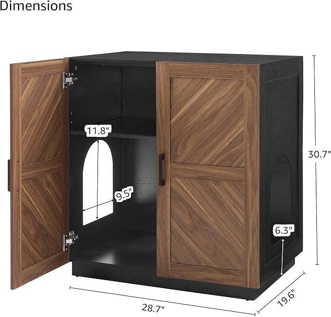unipaws Cat Litter Box Enclosure Furniture - Image 5
